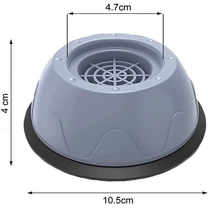 4Pcs Pads for Washer and Dryer, Reduce Shock and Noise with Rubber Mat for Refrigerator & Washing Machine Furniture Base, Prevent Moving Shaking Walking, Universal Size
