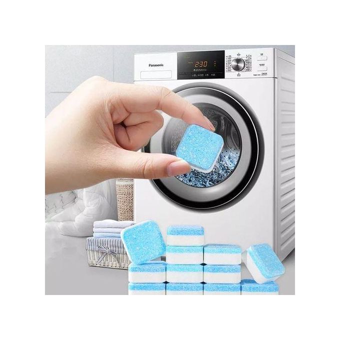 WASHING MACHINE CLEANING TABLETS WASHING MACHINE CLEANER TABLETS, 12 PACK–DEEP CLEANING TABLETS FOR TOP & FRONT LOAD HE WASHER CLEANERS, DESCALER & DEODORIZER, SEPTIC SAFE,