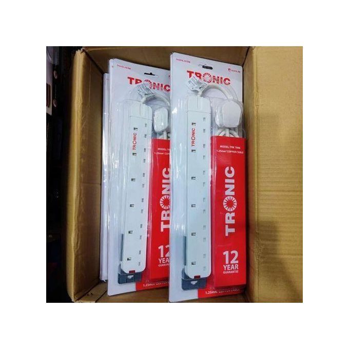 Tronic 6-Way PORT Socket Power Extension Cable 3m6 way extension with indicator light. The cable is a standard 3 meters in length. Extend your style into the future with this Extension Cord.
