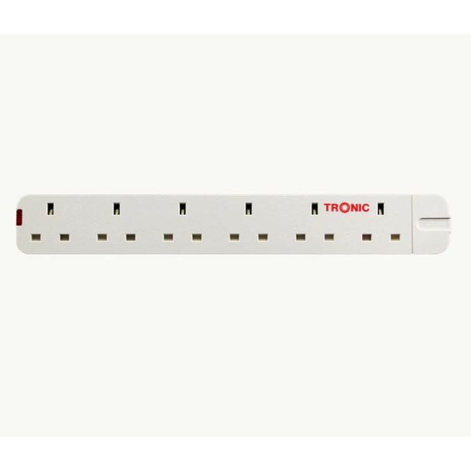 Tronic 6-Way PORT Socket Power Extension Cable 3m6 way extension with indicator light. The cable is a standard 3 meters in length. Extend your style into the future with this Extension Cord.