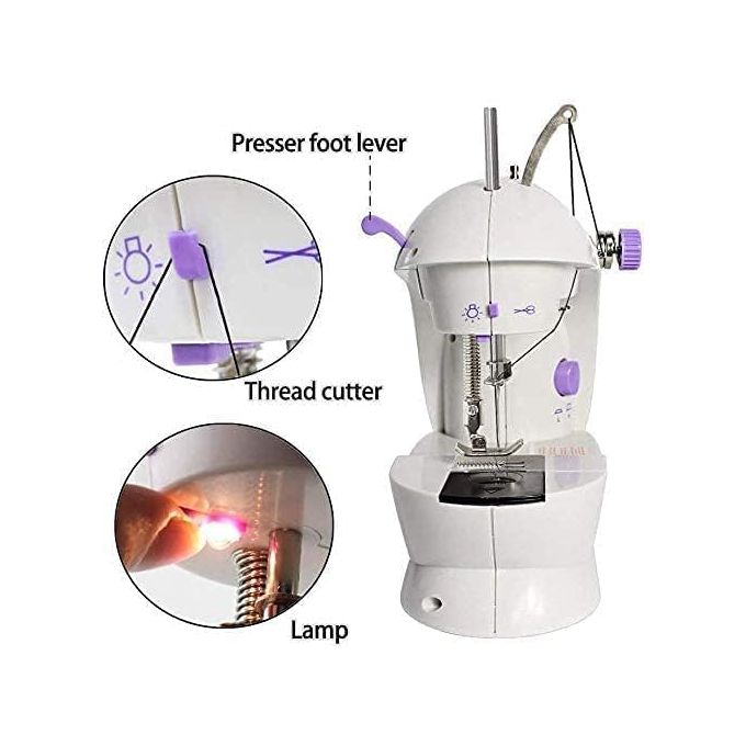 Portable Electric Sewing Machines Household Sewing Machine For Beginners Suitable for household use, such as remodeling clothing and hand-made

Features: Dual power switch, 12 types of stitches, rever