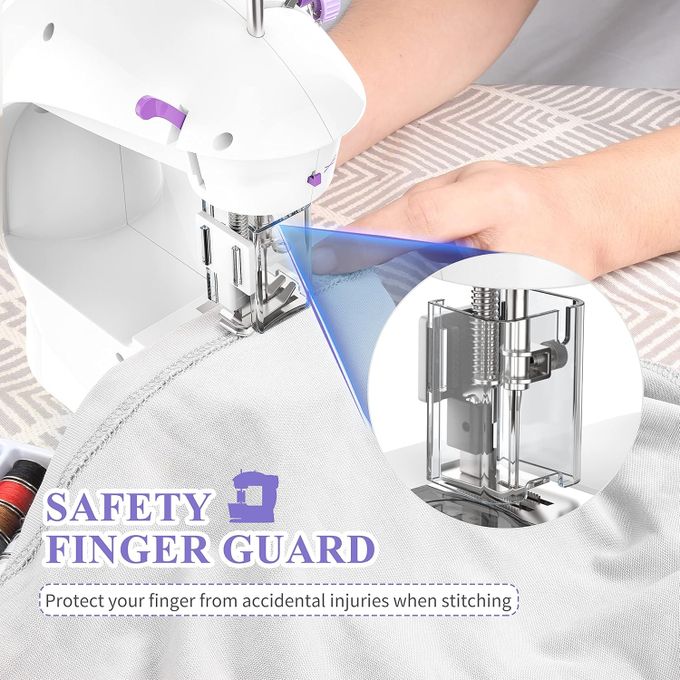 Portable Electric Sewing Machines Household Sewing Machine For Beginners Suitable for household use, such as remodeling clothing and hand-made

Features: Dual power switch, 12 types of stitches, rever
