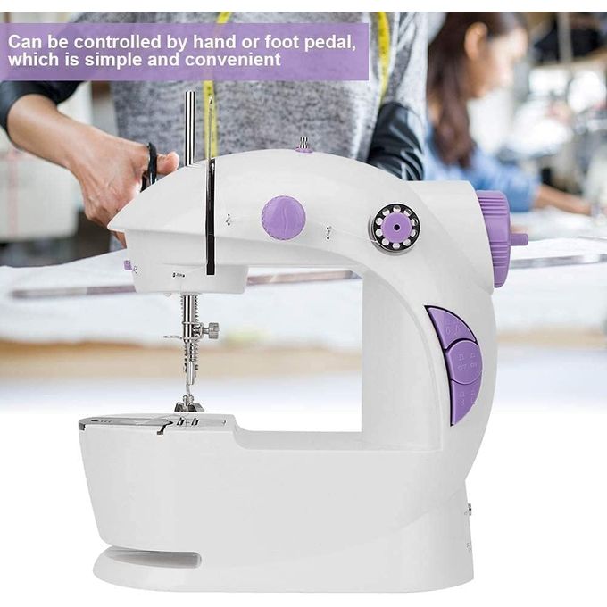 Portable Electric Sewing Machines Household Sewing Machine For Beginners Suitable for household use, such as remodeling clothing and hand-made

Features: Dual power switch, 12 types of stitches, rever