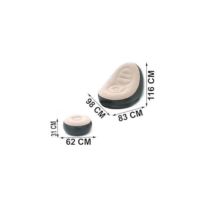 1 living room sofa furniture modern inflatable folding sofa plush sand outdoor garden footrest stool: Environmentally friendly PVC