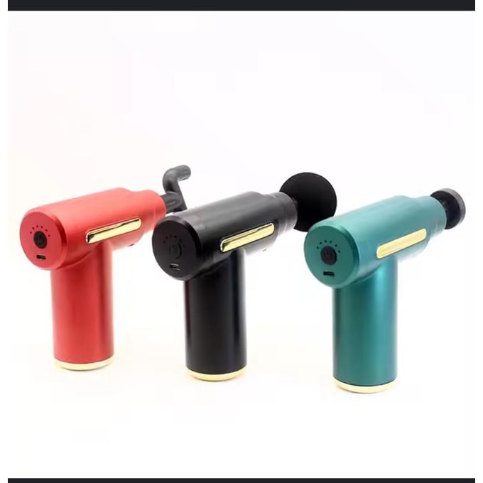 Gun Massager for Full Body Pain Relief – Deep Tissue Percussion Massage Gun with 6 Speeds, 4 Heads, Rechargeable Cordless Design for Home, Gym & Travel Use (Multicolor)