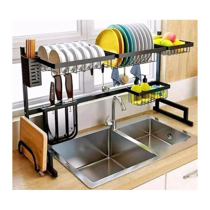 Rust proof Heavy Metallic 85cm over the sink rack85cm Over-the-Sink Dish Drying Rack, designed to maximize space and streamline your dishwashing routine