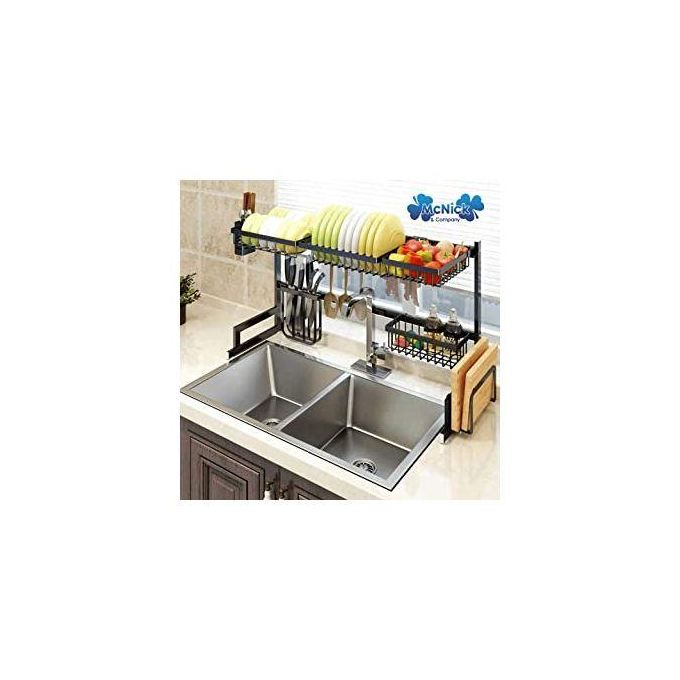 Rust proof Heavy Metallic 85cm over the sink rack85cm Over-the-Sink Dish Drying Rack, designed to maximize space and streamline your dishwashing routine
