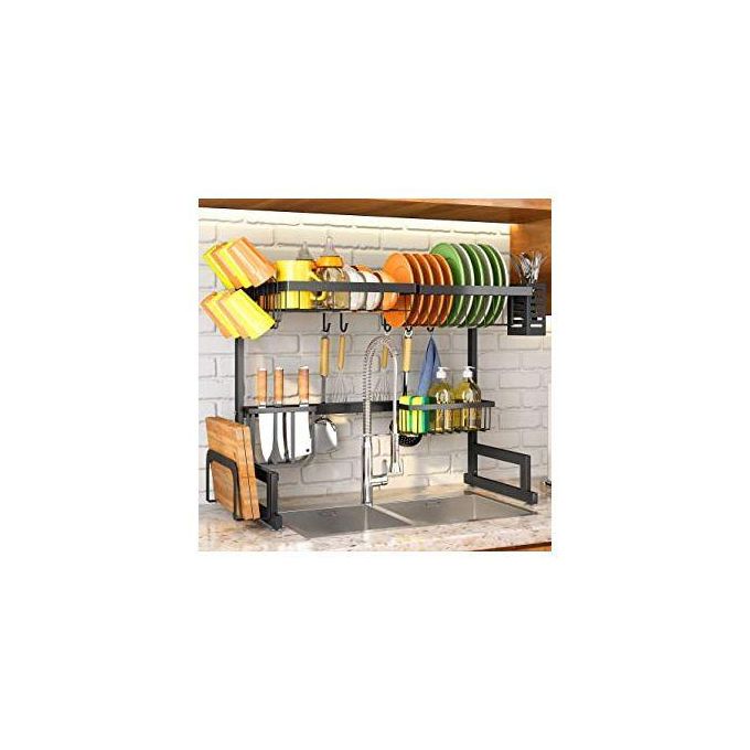 Rust proof Heavy Metallic 85cm over the sink rack85cm Over-the-Sink Dish Drying Rack, designed to maximize space and streamline your dishwashing routine