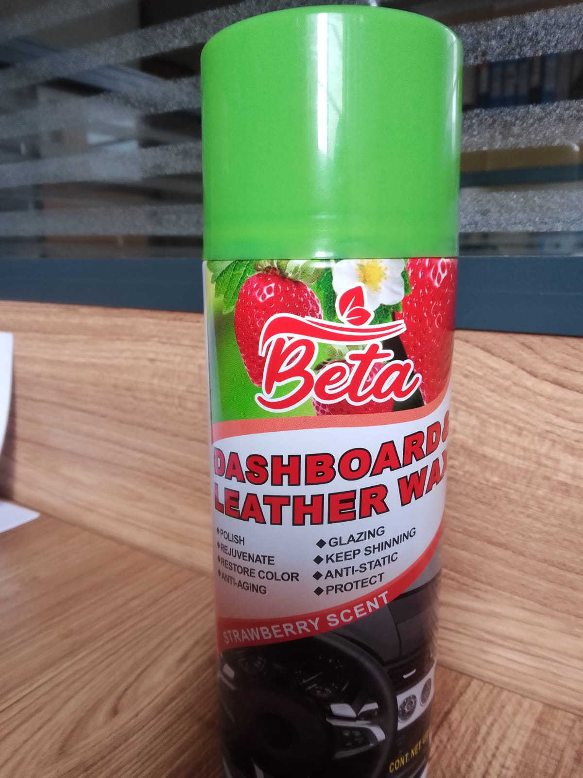 Beta Dashboard & Leather Wax Cleaner and Protector .Available in Vanilla and Strawberry Scent (450ml)