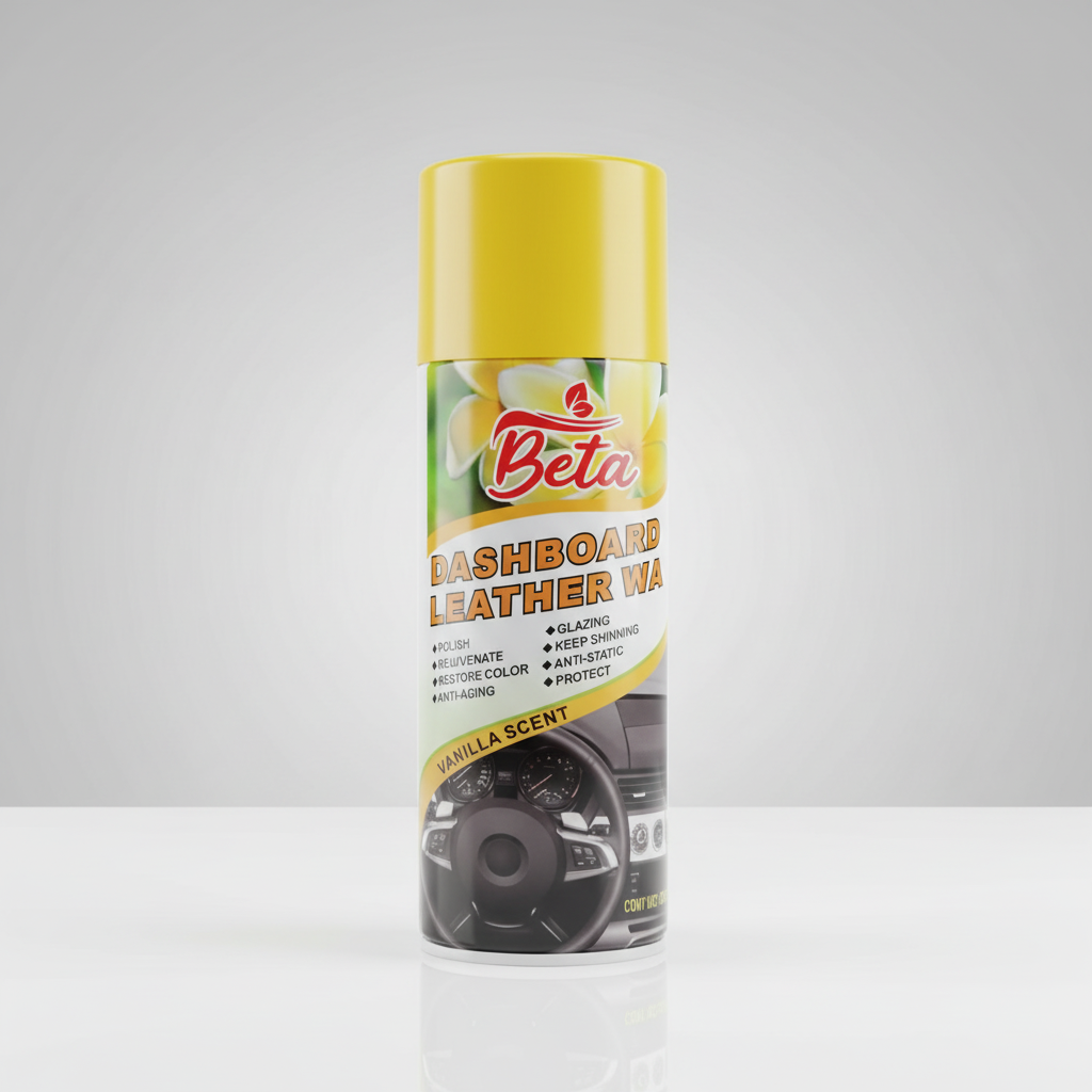 Beta Dashboard & Leather Wax Cleaner and Protector .Available in Vanilla and Strawberry Scent (450ml)