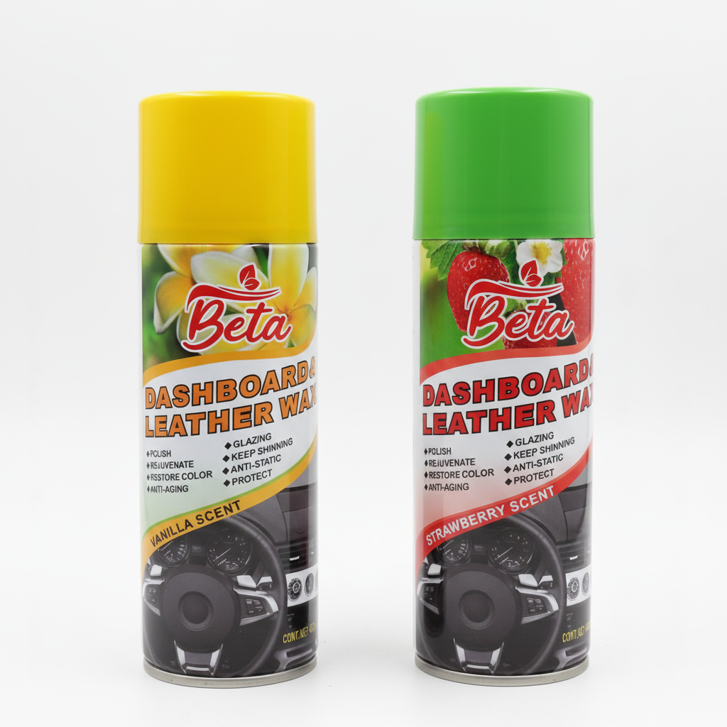 Beta Dashboard & Leather Wax Cleaner and Protector .Available in Vanilla and Strawberry Scent (450ml)