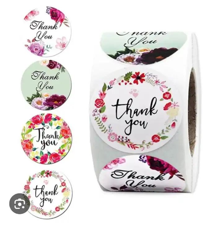 500 Pcs Thank You Stickers, Thank You Stickers Roll, Thank You Labels for Small Business, Handmade Goods, Greeting Cards, Business Greeting Cards, Gift Wraps.