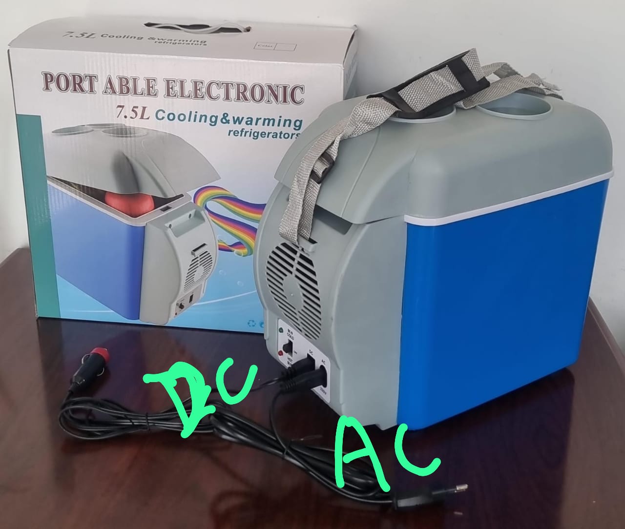 7.5L Portable car fridge /cooler box (car cigar DC power or AC Power) ,Portable 7.5L Mini Auto Fridge Car Refrigerator Multi-Function Home cooler