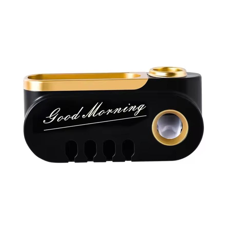 TOOTHPASTE DISPENSER, AUTOMATIC TOOTHPASTE DISPENSER, SPACE-SAVING TOOTHBRUSH HOLDER WALL MOUNTED FOR BATHROOM, TOOTHPASTE SQUEEZER, ELECTRIC TOOTHPASTE DISPENSER WITH 4 TOOTHBRUSH SLOTS