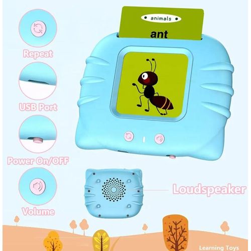Kids Pre-School Fun Early Educational Visual Audio Flash Card Reader Toy.Early educational flash audio cards