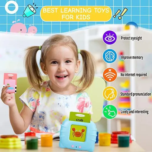 Kids Pre-School Fun Early Educational Visual Audio Flash Card Reader Toy.Early educational flash audio cards