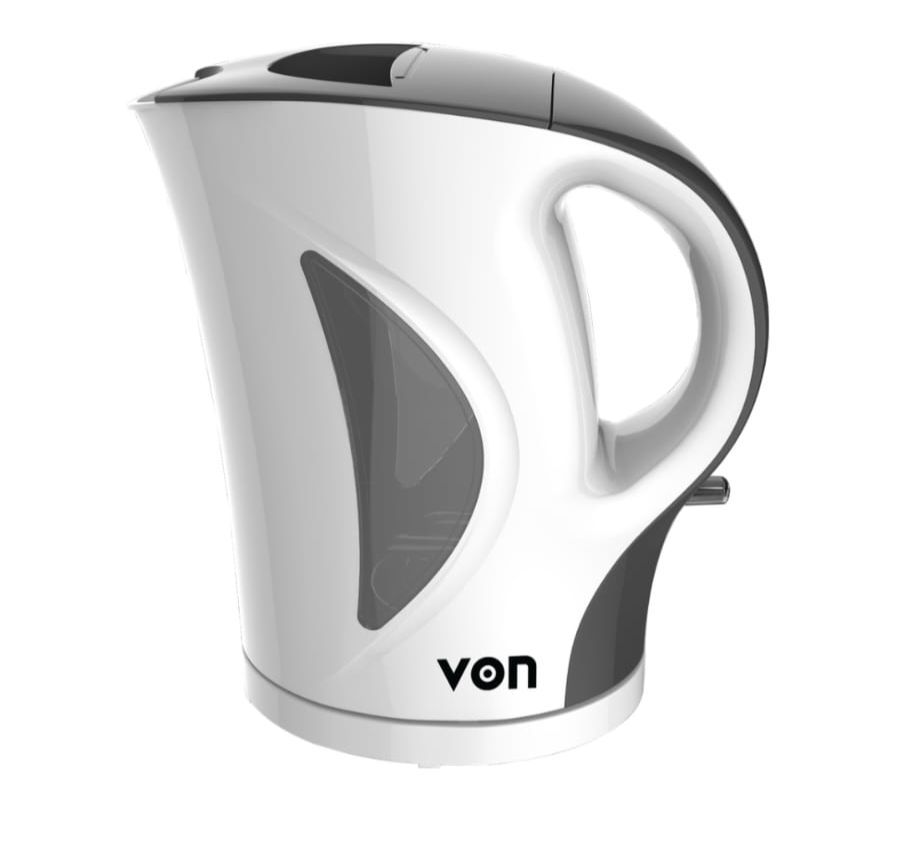 VON ELECTRIC KETTLE, HOT WATER, HEATER 1.7 LITER, - BPA FREE FAST BOILING CORDLESS WATER WARMER - AUTO SHUT OFF INSTANT WATER BOILER FOR COFFEE & TEA POT - WHITE