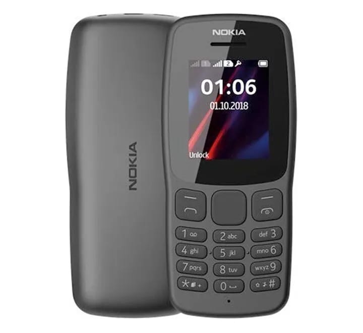 Button phone Nokia 105, 1.77" screen, Dual SIM, Feature phone