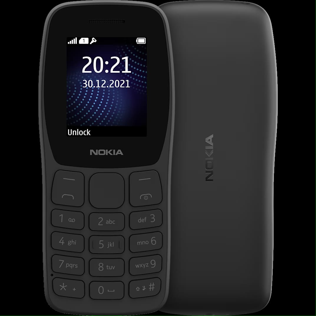Button phone Nokia 105, 1.77" screen, Dual SIM, Feature phone