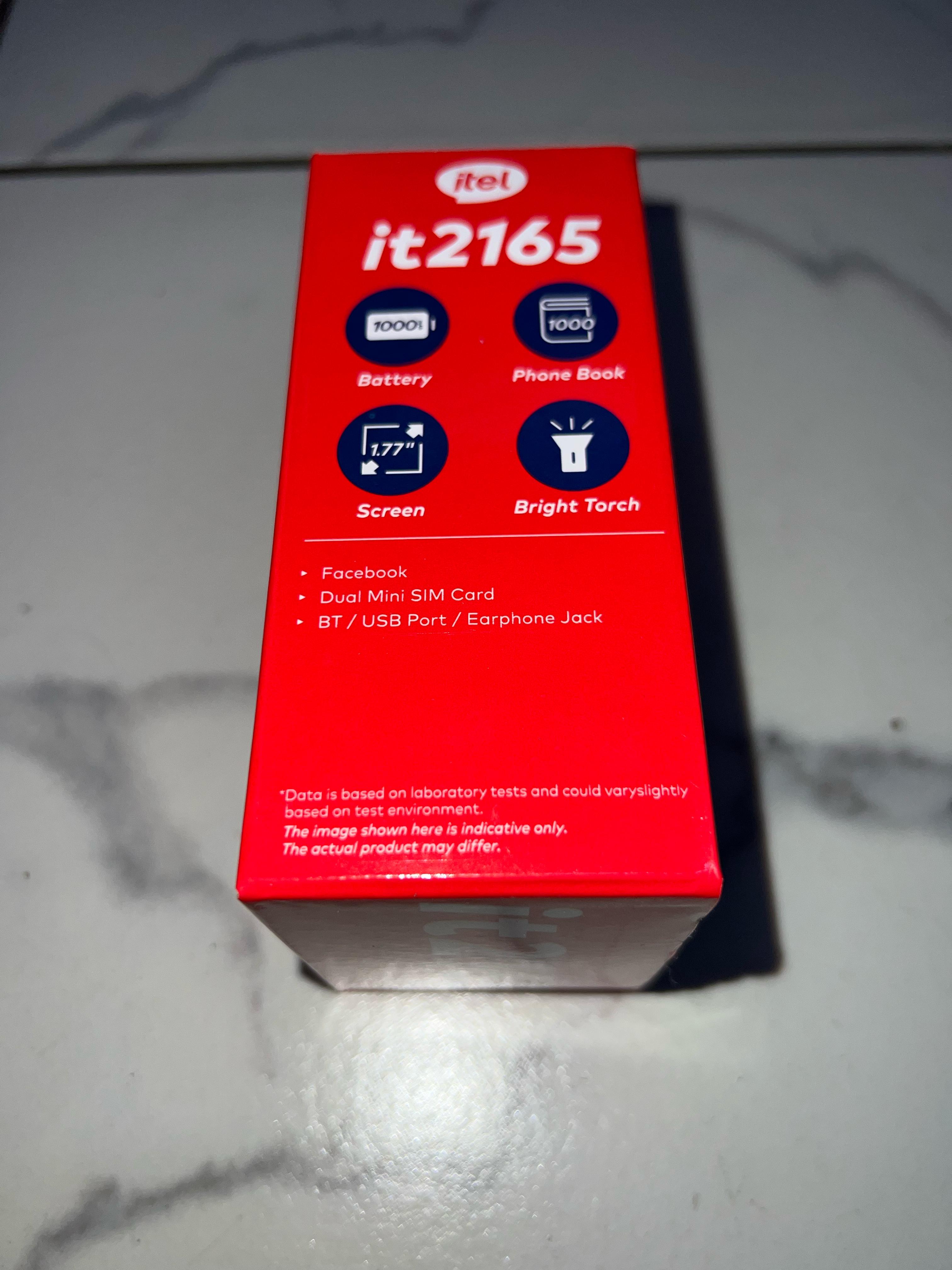 Itel 2165 Dual Sim  1.77 Inch  Wireless FM Radio - 1000mAH - Bright Torch katululu/kabambe phone