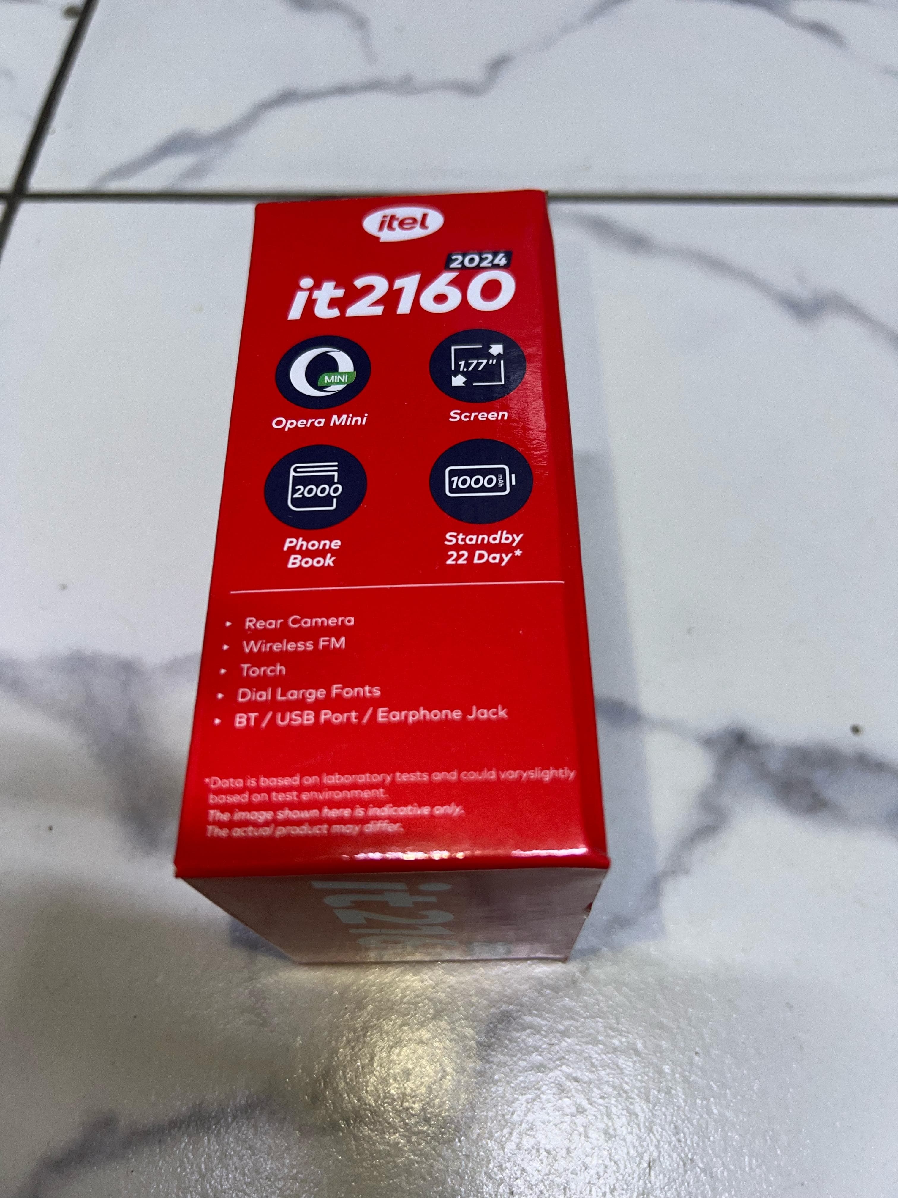 Itel 2160 1.77" Tri sim Feature Phones kabambe Katululu Camera Torch 1000 MAh Battery wireless FM