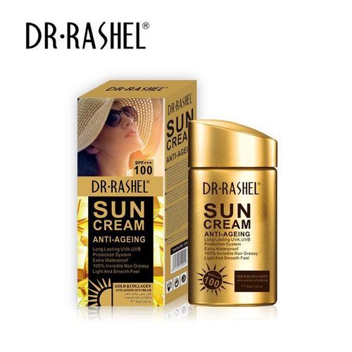 DR RASHEL Gold Collagen Sun Cream SPF 100 UVA UVB Protection Sunscreen