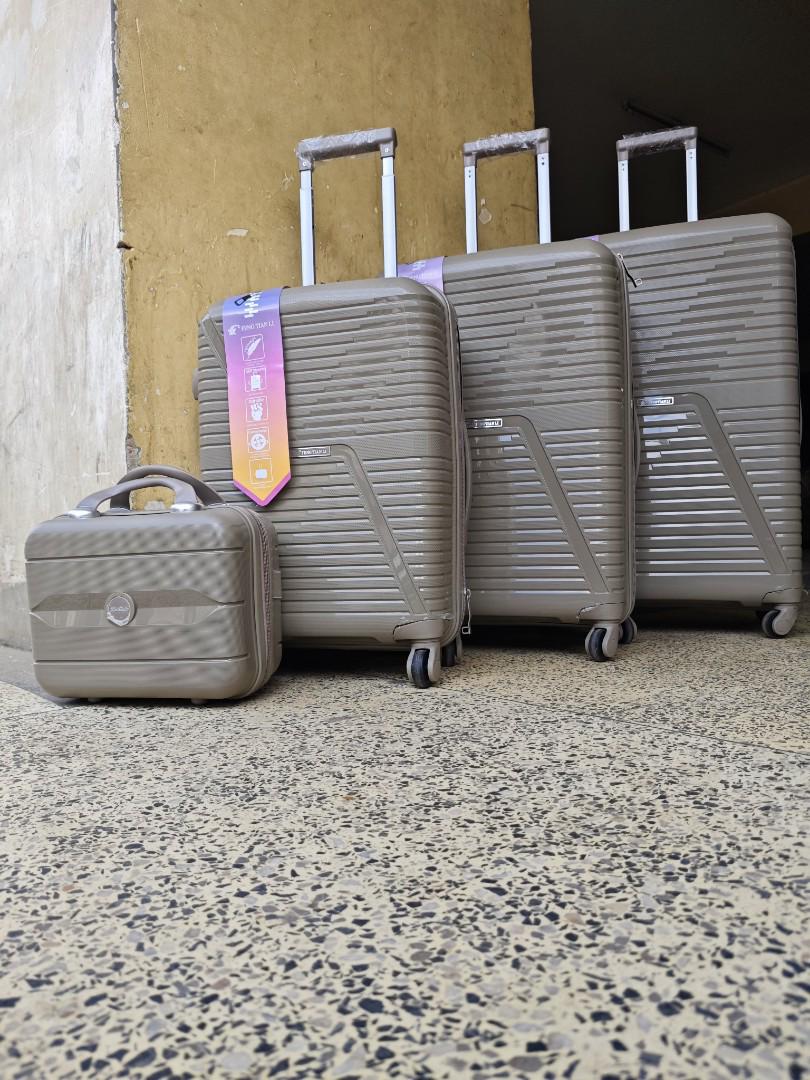 unbreakable 4 -in -1 rubber spinner luggage set-impact -resistant hard shell