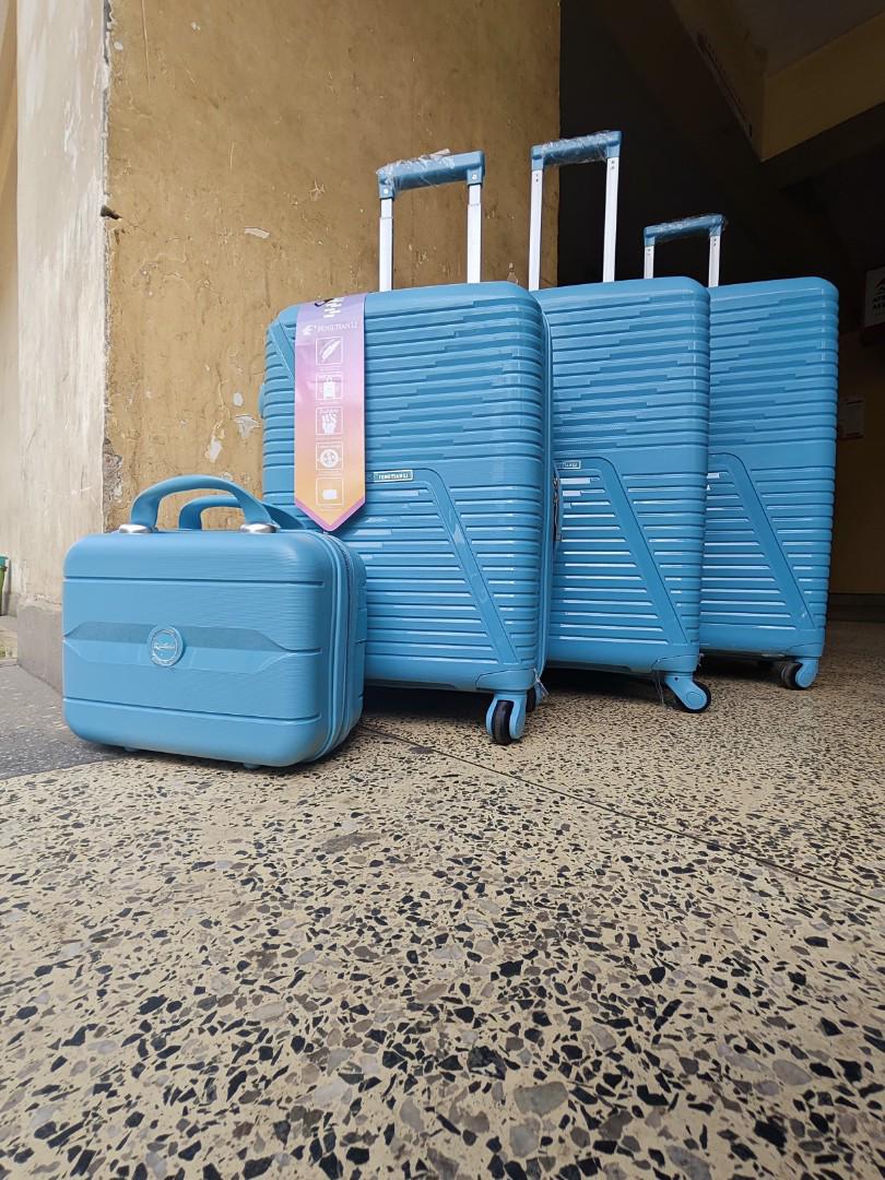 unbreakable 4 -in -1 rubber spinner luggage set-impact -resistant hard shell