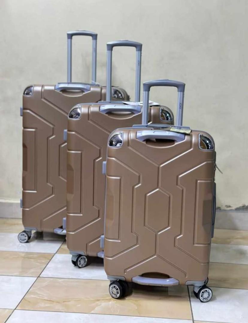 double handle fibre hardshell suitcase - durable spinner travel luggage