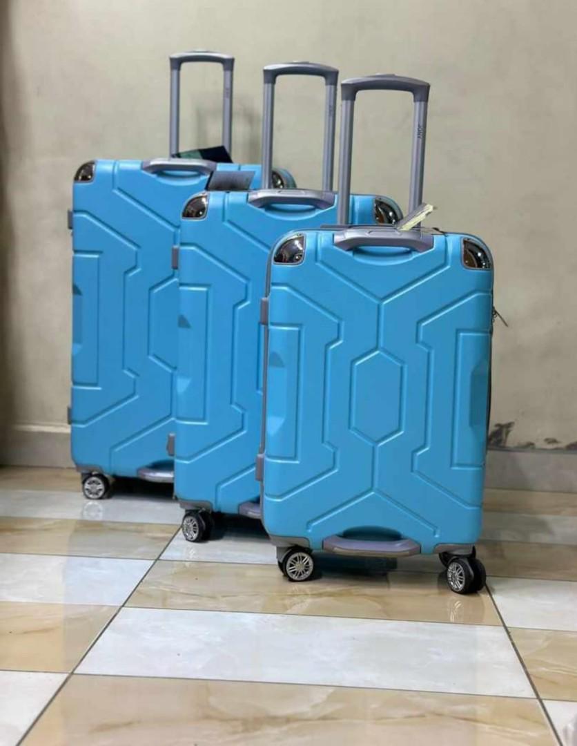 double handle fibre hardshell suitcase - durable spinner travel luggage