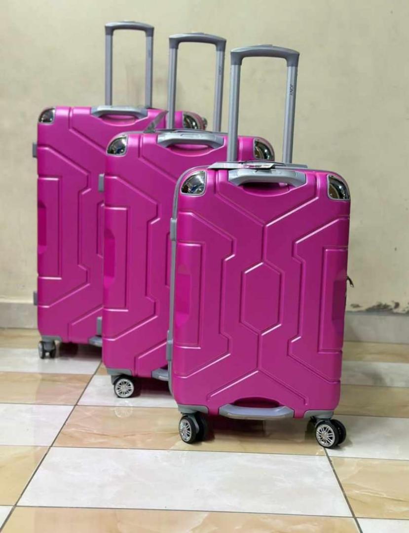 double handle fibre hardshell suitcase - durable spinner travel luggage