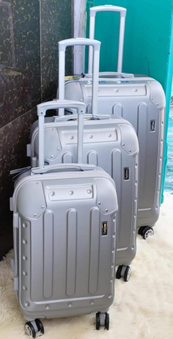 premium 3-in-1 fibre suitcase set- unbreakable luggage with spinner wheels