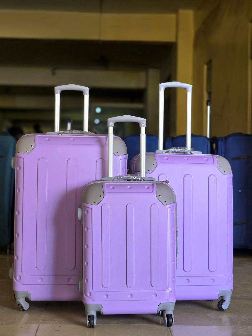 premium 3-in-1 fibre suitcase set- unbreakable luggage with spinner wheels