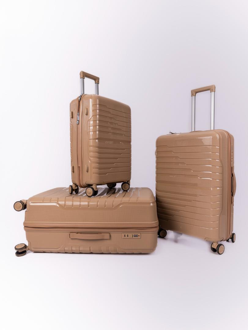 premium size 30 - 3-in-1 rubber suitcase set- unbreakable with TSA lock