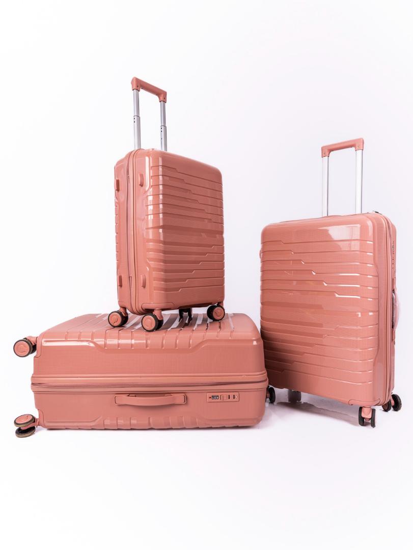 premium size 30 - 3-in-1 rubber suitcase set- unbreakable with TSA lock