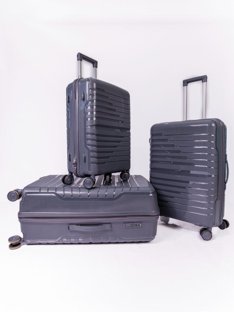 premium size 30 - 3-in-1 rubber suitcase set- unbreakable with TSA lock
