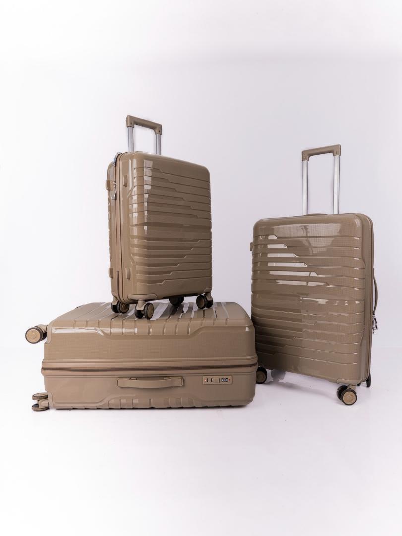 premium size 30 - 3-in-1 rubber suitcase set- unbreakable with TSA lock