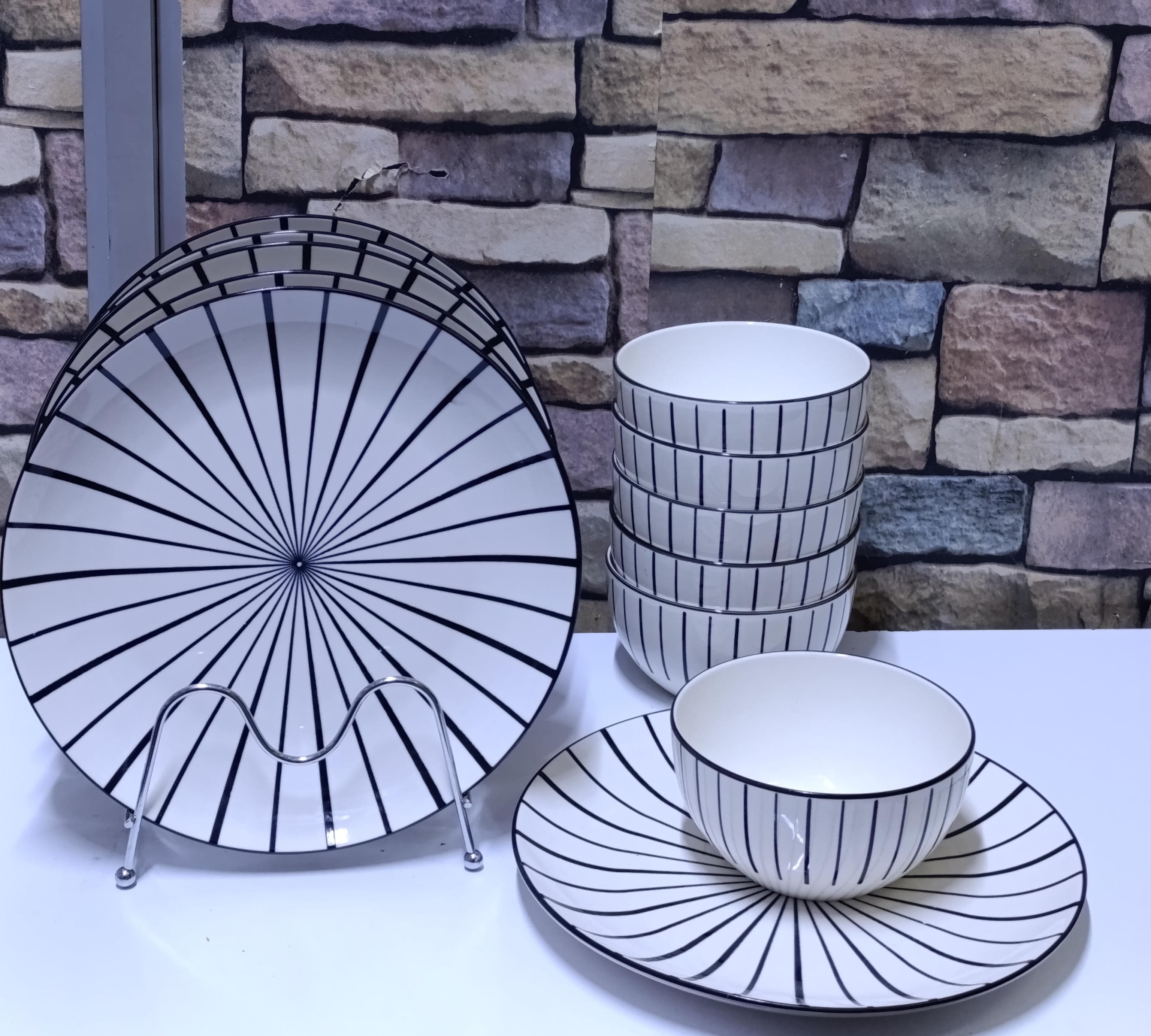 12 pcs ceramic dinner set