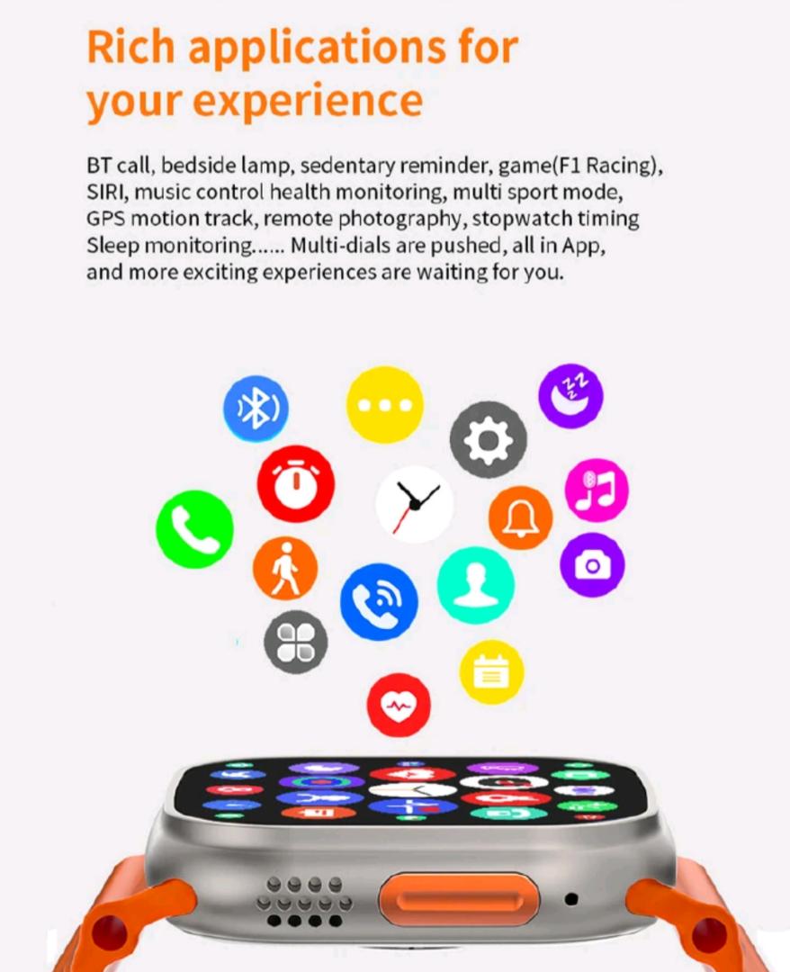 One factory New Smart Watch 2.01 inch Large Screen 7in1 Strap Smartwatch Suit Waterproof Fitness Tracking Bluetooth Call Smartwatch