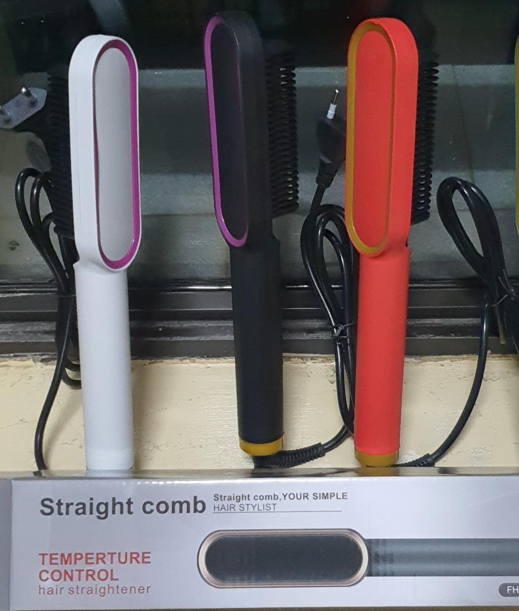 {HOT SALE} NEW ARRIVAL 2 In 1 Electric Splint Hair Straightener 2025 Hot Comb Brush Hair Styling Straight Curling Dual-Use Bangs Curling Rod