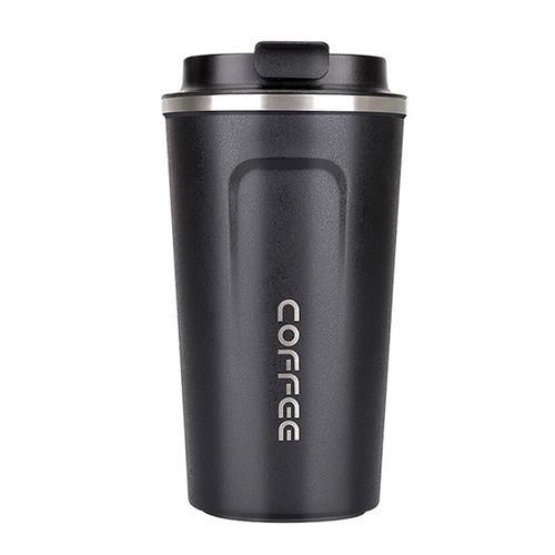 510ML Vacuum Flask Large Capacity Coffee Cup Mug Outdoor Portable Travel Cup Hot Cold Water Thermos Bottle Stainless Steel Insulated Cup Vacuum Flask Men Women Reusable Office Cup with Leak-proof Lid