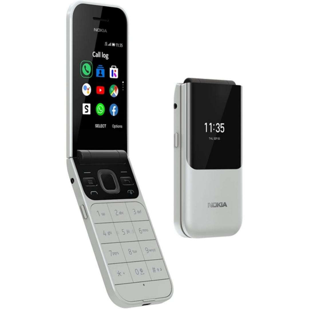 nokia flip 2720 mobile phone  dual sim card dual screen standby function