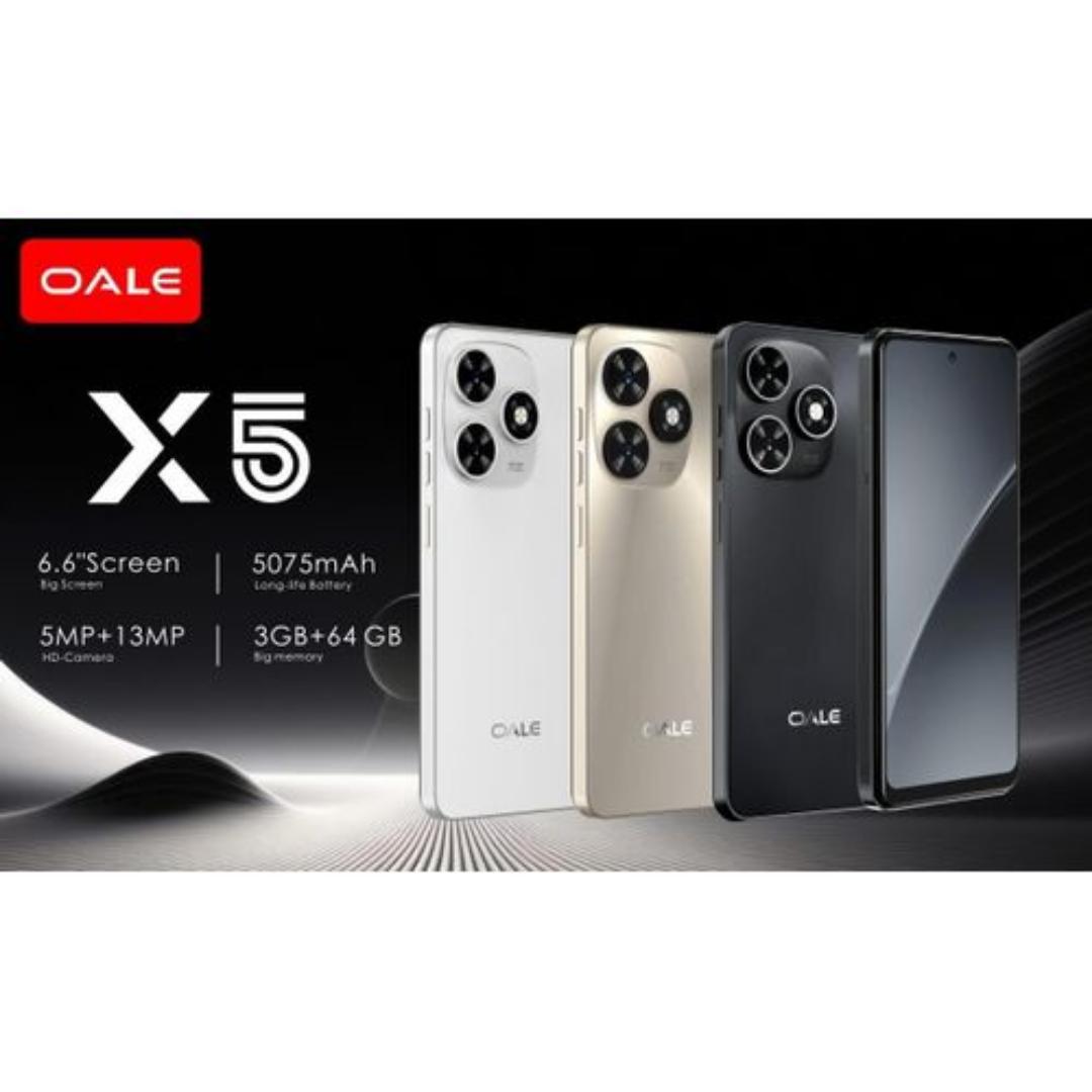 New arrival!!! oale X5 64GB ROM 3GB RAM Fingerprint "6.6 screen battery 5075mAh capacity 8MP back and 5mp front camera android 13 smartphone