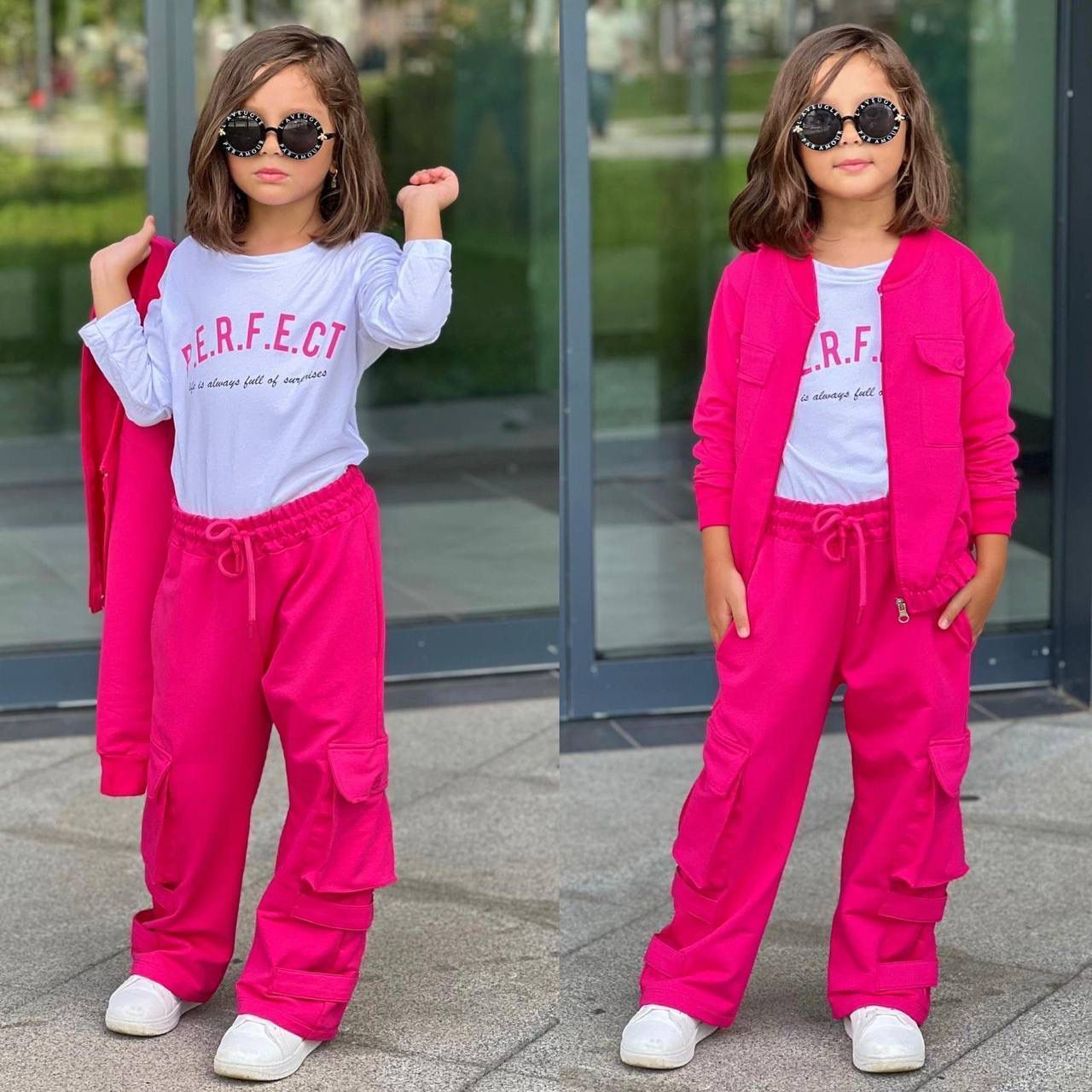 Girls  cargo  pants set 5-14 years 3pcs sweatpants kids clothes baby clothes kids treandy fashion teens clothes
