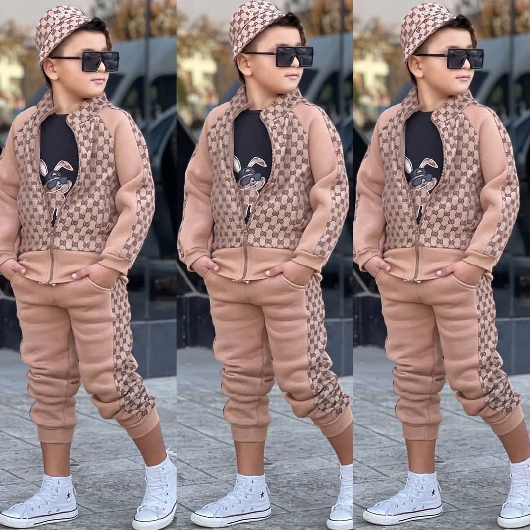 boys tracksuit set 3 pcs.  3-10 Years  sweatpants