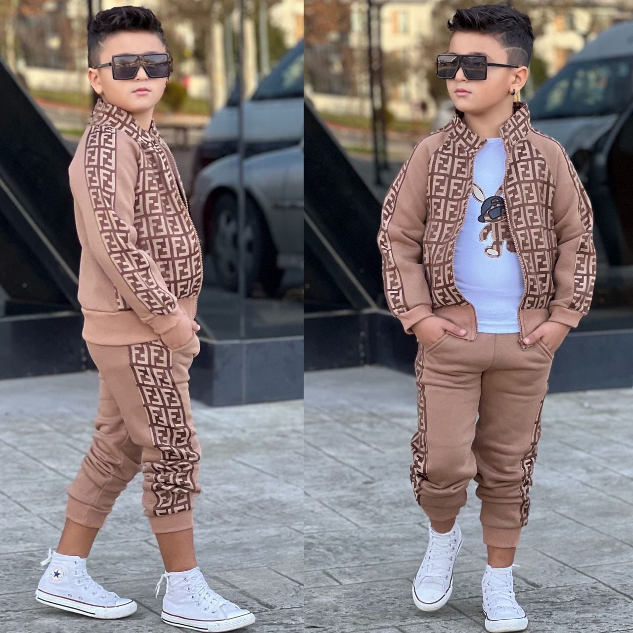 boys tracksuit set 3 pcs.  3-10 Years  sweatpants