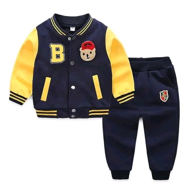 kids clothes college jacket  Baby boy clothes set  2 pcs  Kids clothes Sweatpants set baby clothes 1-3 years