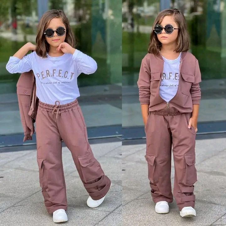 Girls  cargo  pants set 5-14 years 3pcs sweatpants kids clothes baby clothes kids treandy fashion teens clothes