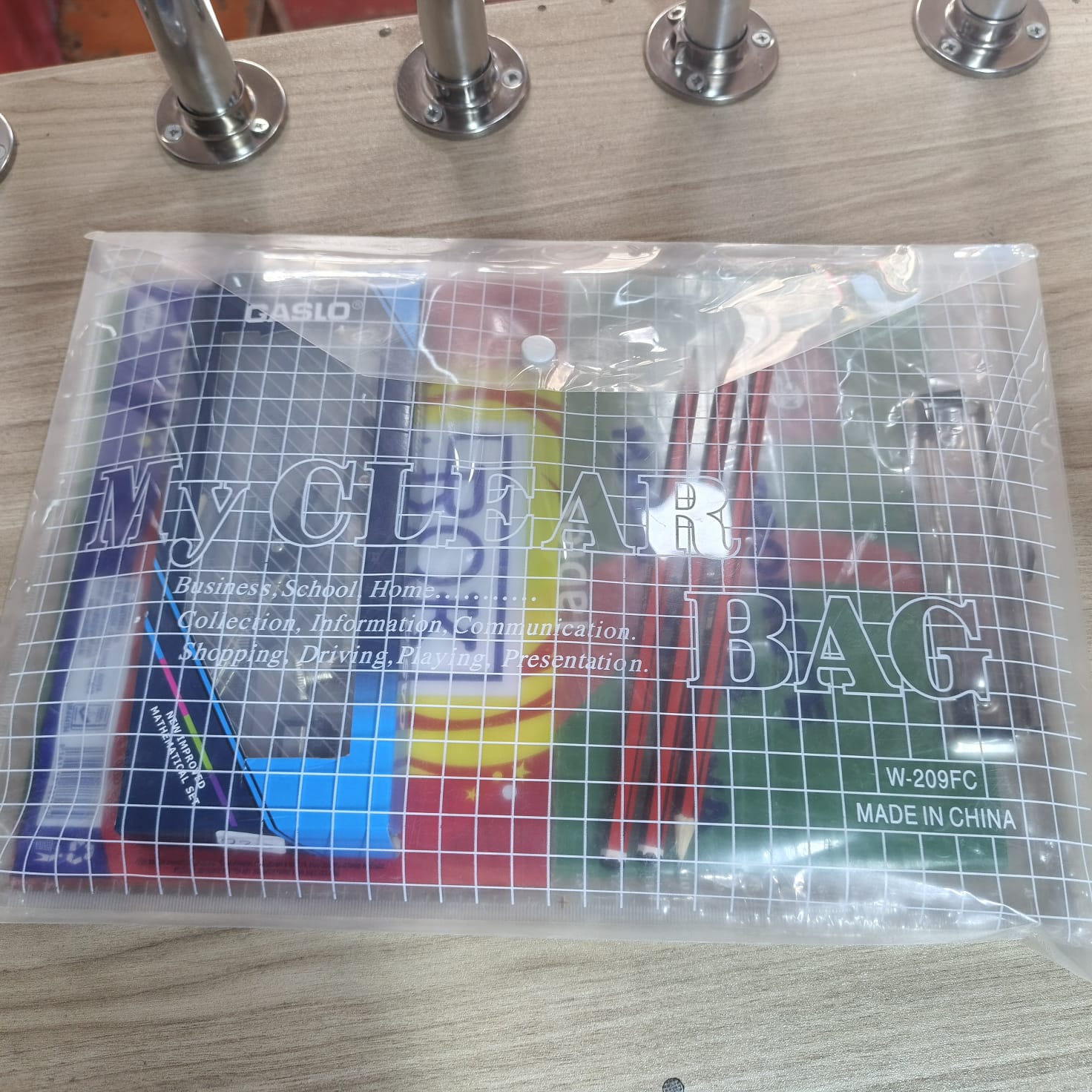 EXAM SUPPLIES 7 edition FOUR FIGURE,SET,3HB PENCILS,CLIP BOARD and clear bag suitable for all grades