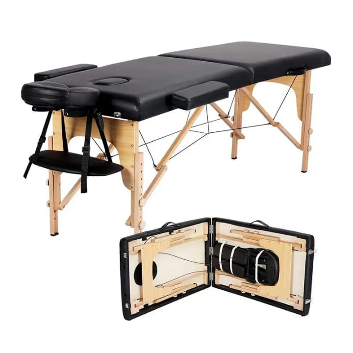 Fashion 2section wooden portable massage bed spa bed facial bed tattoo bed/home patient bed
